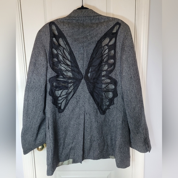 TRICIA FIX Vintage Blazer With Butterfly Sheer Cutout. NWOT Sz M - Picture 4 of 7